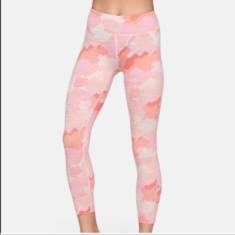 TechSweat 7/8 Flex Leggings in Coral Stroke